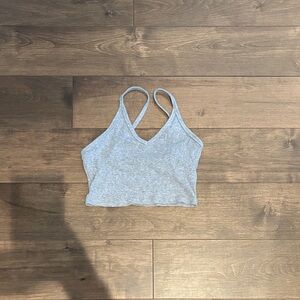 TNA Gray Cropped Tank Top